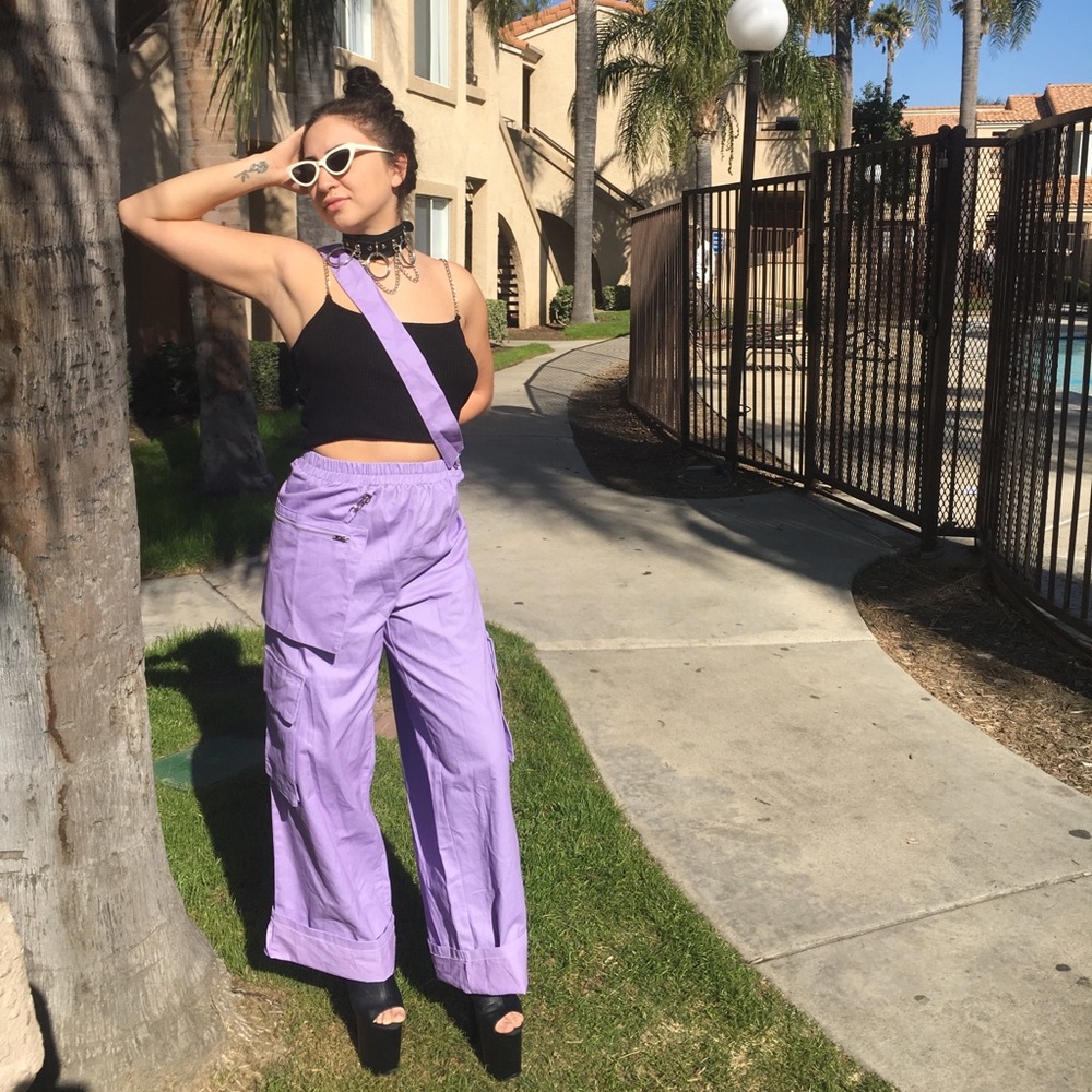 LILAC FESTIVE CARGO PANTS